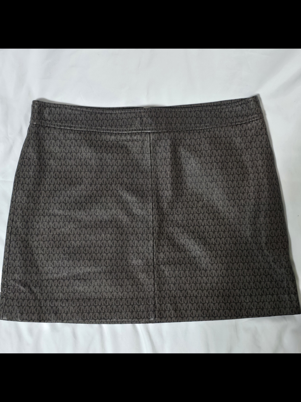 Michael Kors MK Logo Jacquard Mini Skirt - Brown